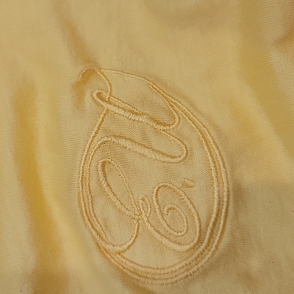 Ungaro Solo Donna Paris Yellow Italian Cotton t-shirt Size 4 - Picture 6 of 6